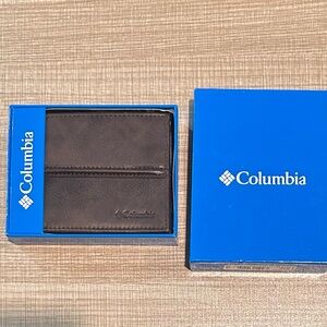 Columbia Dark Brown Leather Card Holder